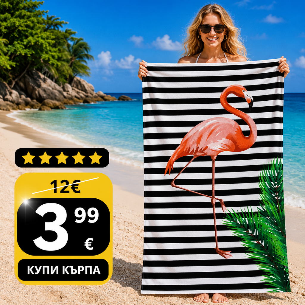 Модерна плажна кърпа Залез