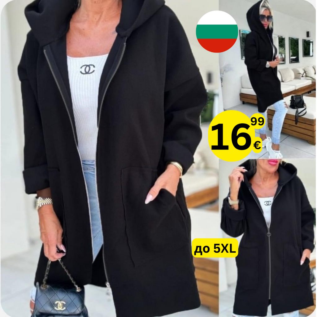 Връхна дреха Ели черна