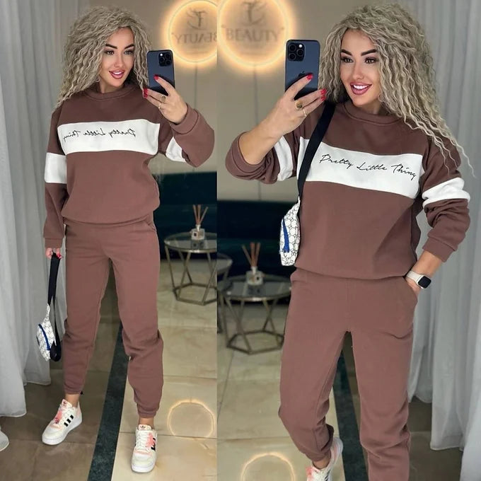 Дамски Комплект Вики кафяв