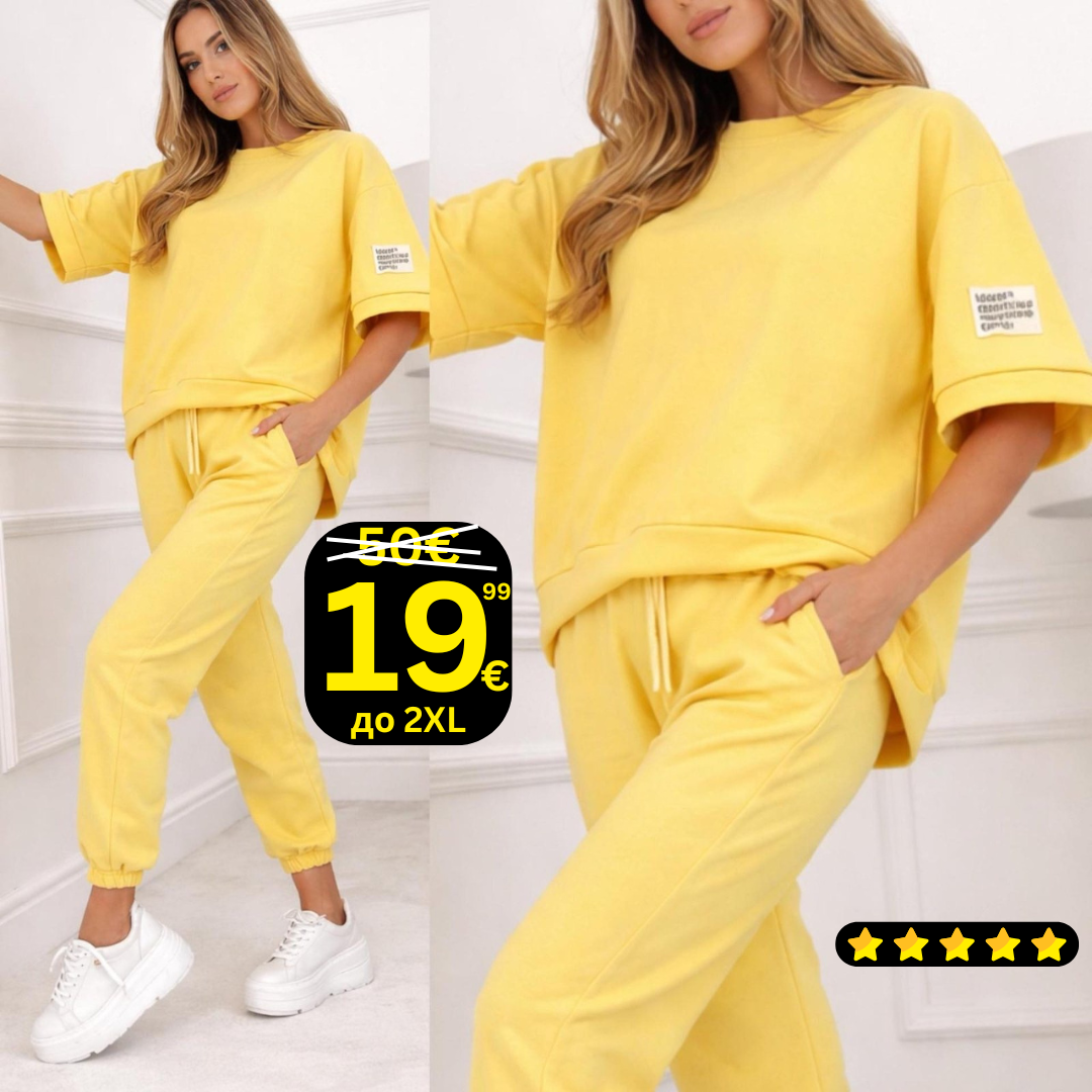 Удобен комплект Пламена жълт