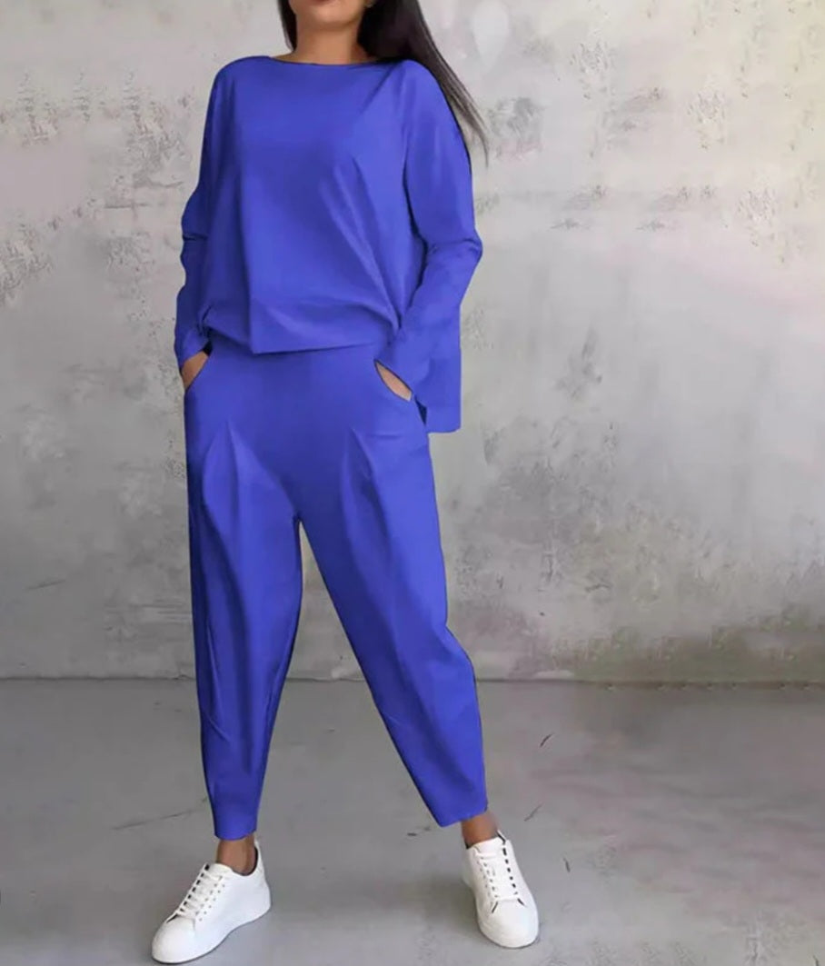 Дамски комплект Виктория син