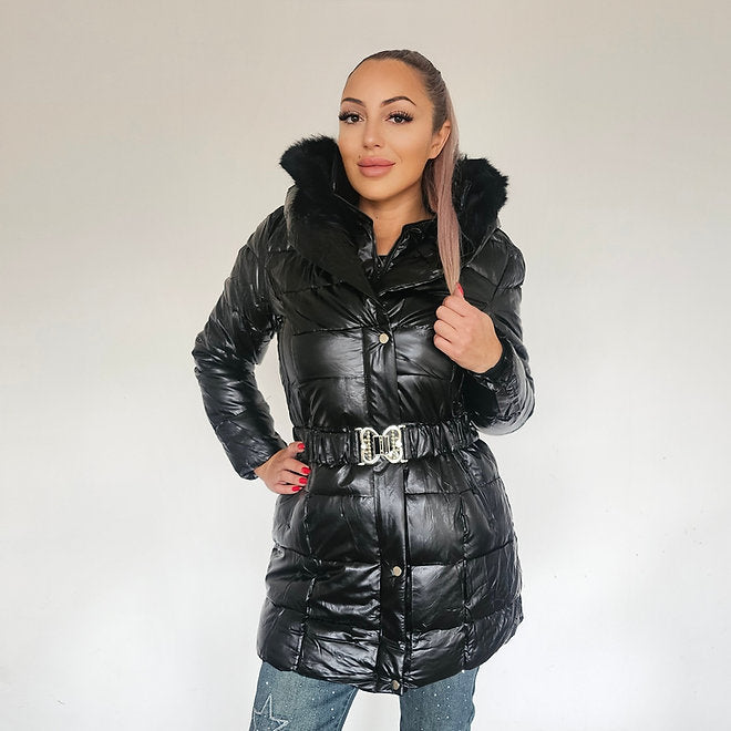 Черно зимно яке Кари