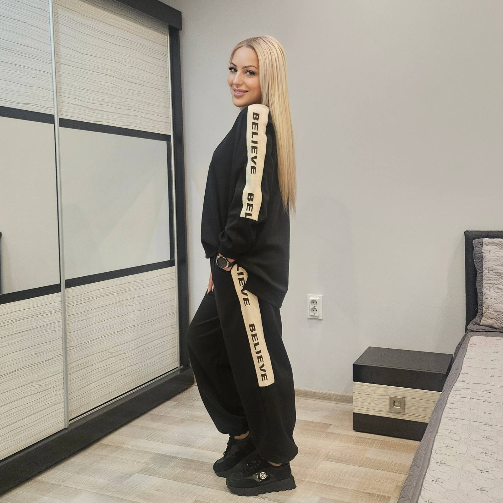 Дамски Комплект Believe черно
