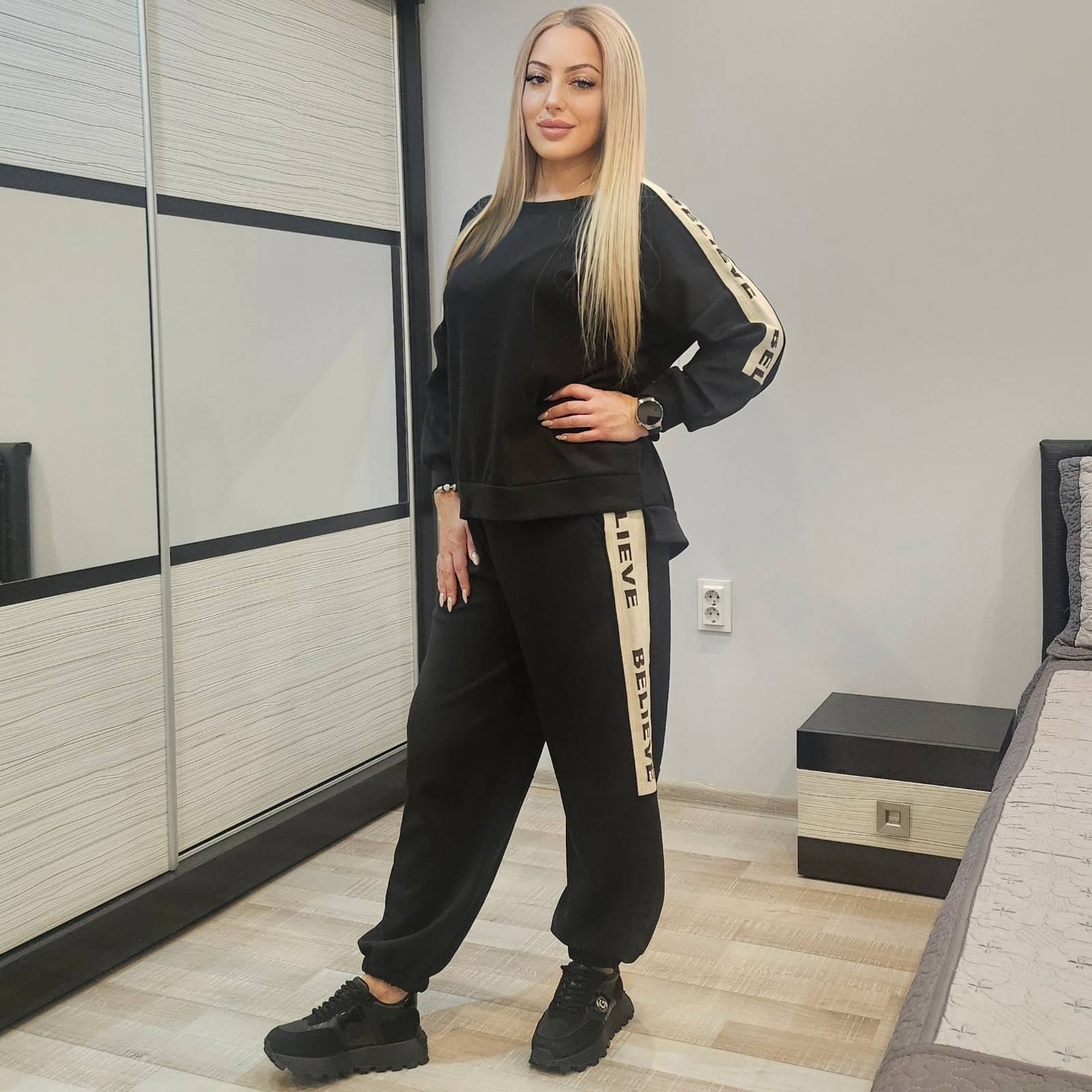 Дамски Комплект Believe черно