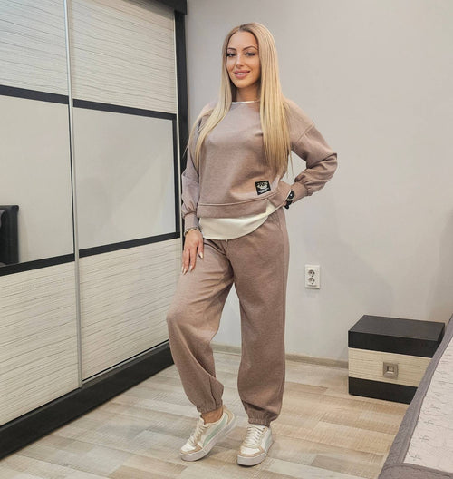 Дамски Комплект Ния бежово